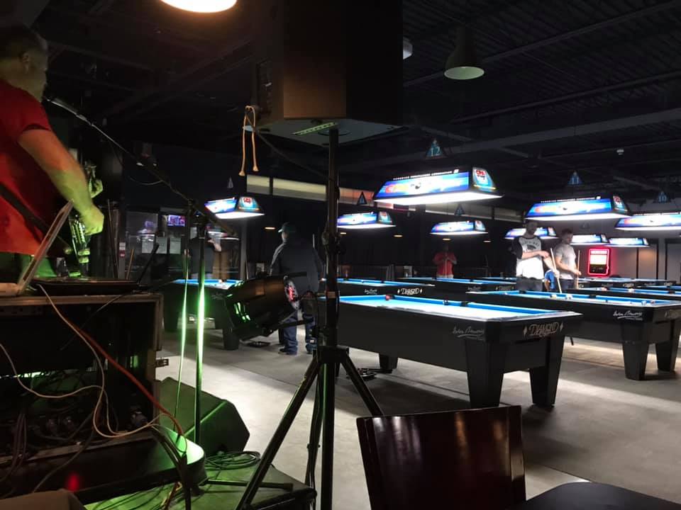 band plays for billiards players