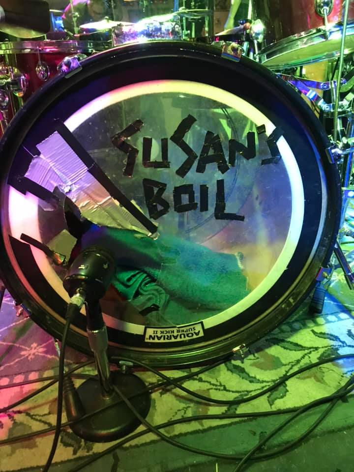 Susan's Boil written on drum