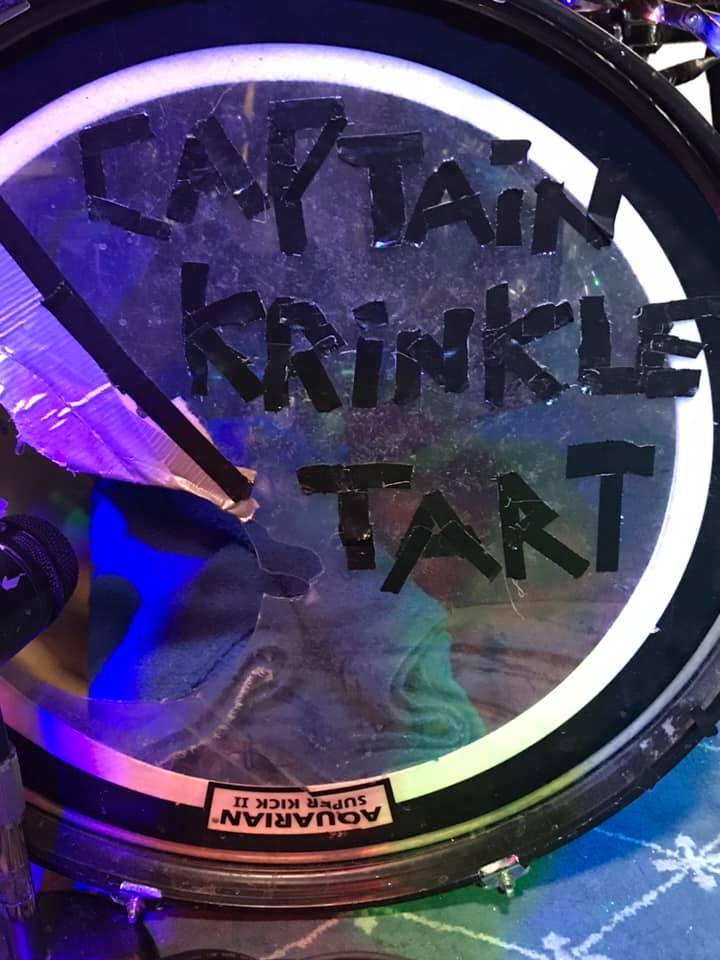 Captain Krinkle Tart written on a drum